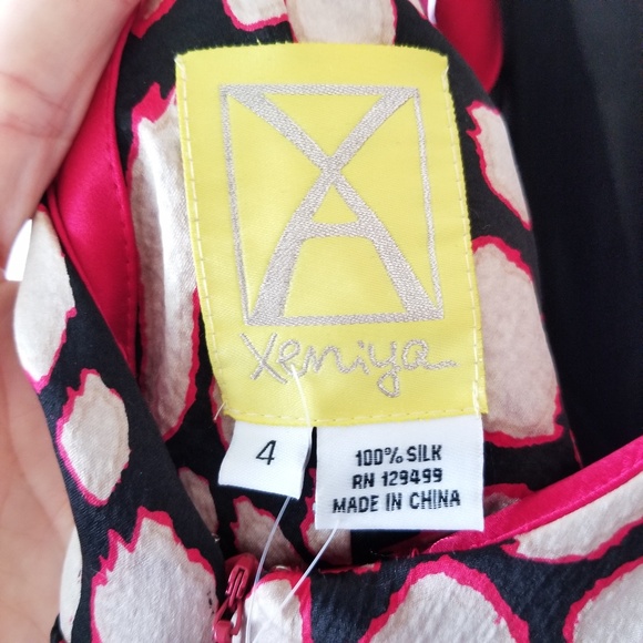 BOGO NWT XENIYA Silk Print Cocktail Dress - 4 - Picture 7 of 8